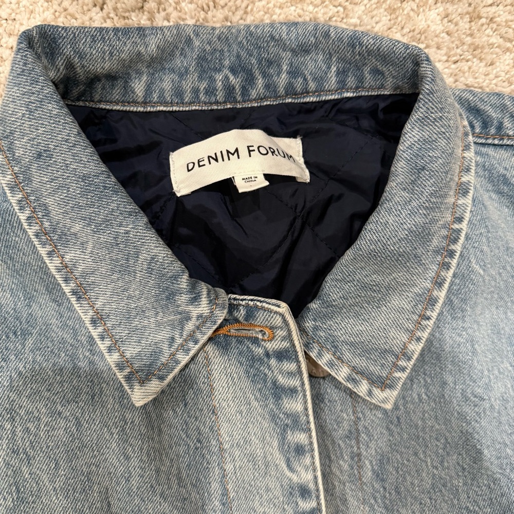 Aritzia Denim Forum Light Blue Oversized Jean Jacket - Picture 2 of 12